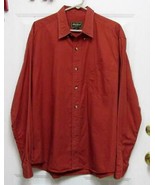 Size: L Eddie Bauer Mens Rust Brown 100% Cotton LS Shirt 54&#39; Chest - £13.39 GBP