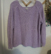 Sonoma Women&#39;s Cotton Blend Chunky Knit V Neck Sweater Sz PXL - £11.73 GBP
