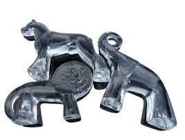 1960&#39;s Kosta Boda Zoo Animals Glass Lion, elephant, and dog - $123.75