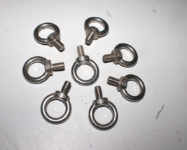 8x Stainless Steel M10 Male Thread Machine Shoulder Lifting Ring Eye Bolt - £17.37 GBP