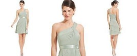 Adrianna Papell New Gray One Shoulder Tiered Chiffon Dress   4    $149 - £63.93 GBP