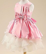 Kids Baby Girl&#39;s Tulle Bowknot Sleeveless Princess Party Dresses 130 cm SZ 8-10 - £11.92 GBP