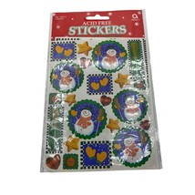 Vintage Amscan Holiday Snowman Stickers 4 Sheets Sealed in pkg - £27.23 GBP