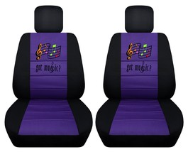 Front set car seat covers fits 1987-2019 Toyota Corolla  with music notes design - £65.52 GBP