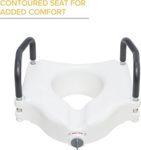 Drive Medical RTL12027RA 2-in-1 Raised Toilet Seat Removable Padded Arms... - £35.39 GBP