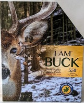 New Madd Capp Puzzles I AM Buck Deer 550 Pieces Animal Shaped Jigsaw 25x34&quot; - £11.62 GBP