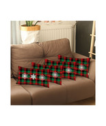 HomeRoots 12 x 20 x 1 in. Multi Color Christmas Snowflake Trio Plaid Lum... - $3,526.46 MXN