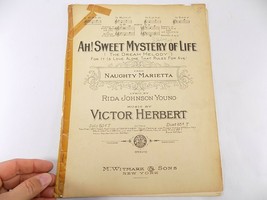 Antique Sheet Music 1910 Ah! Sweet Mystery Of Life From Naughty Marietta - £7.11 GBP