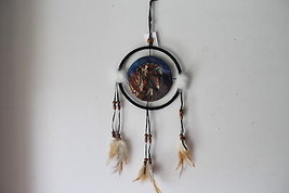 DREAMCATCHER FEATHERS WOOD BEADS AMERICAN INDIAN PAINT HORSE (CR28) (SMALL) - £6.48 GBP