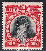 NIUE Cook Island 1932 Very Fine MNH Stamp Scott # 54 Capt. James Cook 1p - £1.12 GBP