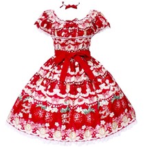 Angelic Pretty Melty Berry Princess OP Dress + Choker Red Lolita Fashion... - £329.59 GBP