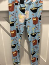 LULAROE LLR TALL&amp;CURVY LEGGINGS LIGHT BLUE WITH CHINESE TAKEOUT THEMED #704 - £32.32 GBP