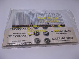 Pkg 50 Allen-Bradley Resistor 20 Ohm 1/4W 5% RCR07G200JS Carbon Composition - $11.40