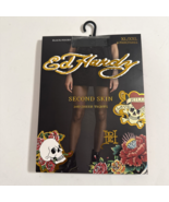 Ed Hardy  XL/XXL 20D Sheer Tights Second Skin 2 pair In Package Black  2 pk - $23.76