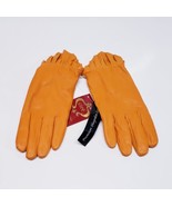 NWT Cire by Grandoe Sheepskin Leather Orange Goldenrod Womens Gloves -XL - £19.48 GBP