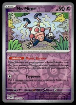 Pokemon 2023 Scarlet &amp; Violet 151 Mr. Mime Reverse Holo Rare #122 Near M... - £3.10 GBP