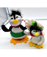 Christmas Annalee Penguin Band Leader and Chef  ornament 2011 (set of 2) - $474.22 MXN