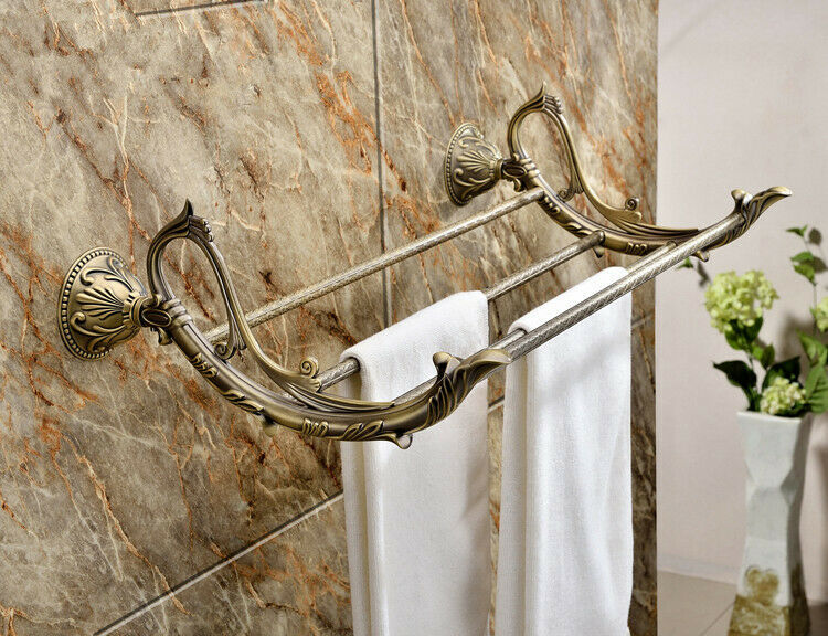 Antique brass Classic style bathroom brass flowers towel racks Home/Hotel use - $148.49
