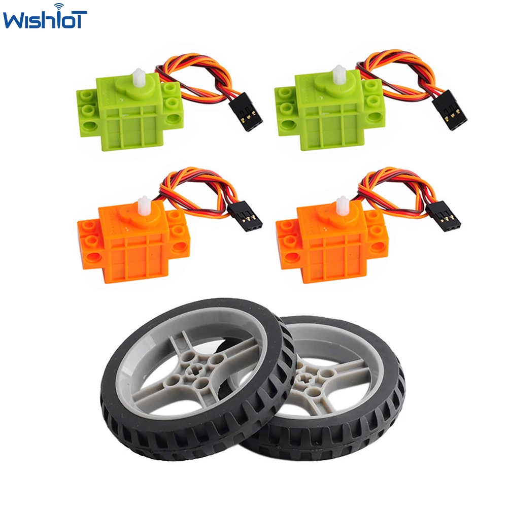 4pcs Geekservo 360 Degree Continuous Rotation Servo Wheel Compatible with - £12.63 GBP+