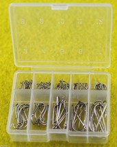 320 Pieces Silver Carbon Fishing Hooks 10 Mixed Sizes:16# to 2# Eye End ... - £5.47 GBP