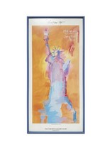 Authentic USA Signed &amp; Dated 1981 Framed Peter Max Print&quot;Statue of Liberty&quot; - £342.38 GBP