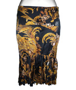 Just Cavalli Black Yellow Womans A-Line Skirt Size US M EU 38 NEW - £89.67 GBP