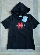 MARVEL ISSUEDS Black short sleeve hoodie top Men Size M - £30.51 GBP