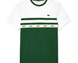 Lacoste Lettering T-Shirts Men&#39;s Tennis Tee Sports Casual Green NWT TH75... - £74.02 GBP