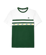 Lacoste Lettering T-Shirts Men&#39;s Tennis Tee Sports Casual Green NWT TH75... - £73.61 GBP