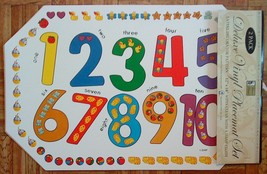 2-Pc Foam Back Vinyl Placemats Number 1 2 3 ....10 - $56.91 MXN