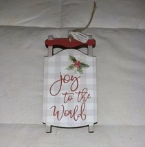 Joy To The World 5 x 2.6 inch Wood Christmas Hanging Ornament - $8.99