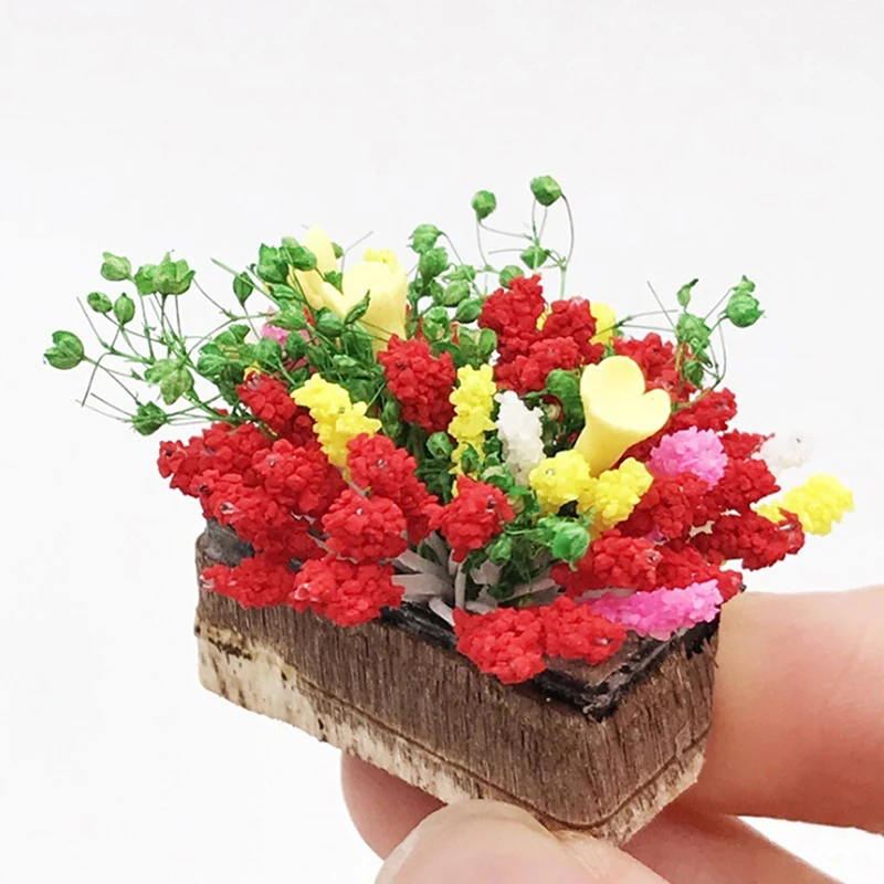 1/12 Dollhouse Artificial Flower Miniature Simulation Mini Exquisite Green Plant - £8.60 GBP+