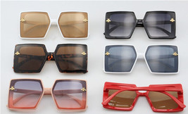 Oversized Square Flat Big Lens Womens Sunglasses Vintage Retro - £7.96 GBP