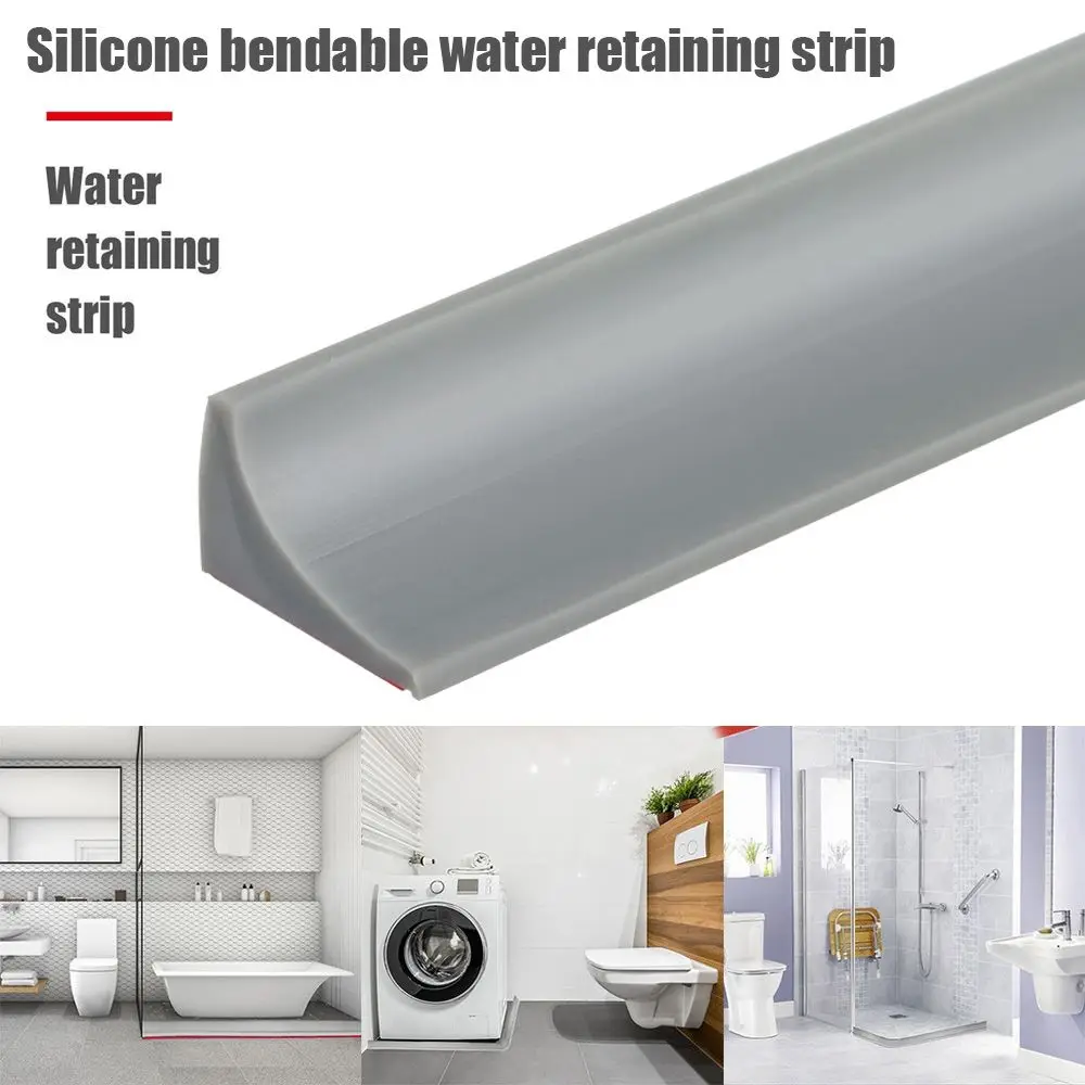 House Home Silicone Bathroom Water Stopper Self-Adhesive Water Retaining Strip B - £19.55 GBP