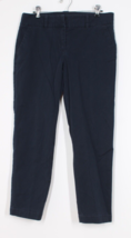 Talbots 10 Navy Blue Daily Ankle Cotton Stretch Chino Pants - $26.60