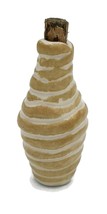 1Pc Artisan Beige Ceramic Bottle With Cork Stopper, Wedding Favors Small... - £34.81 GBP