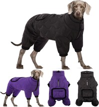 Fullbody Dog Coat, Waterproof Dog Jacket Winter Warm Turtleneck Dog Coats For Sm - £32.46 GBP