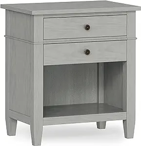 Carlton Solid Wood 24 Inch Wide Contemporary Bedside Nightstand Table In... - $386.99