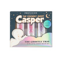 Profusion Cosmetics Casper The Friendly Ghost 3 PC Lip &amp; Cheek Balm Set, Moistur - £19.17 GBP