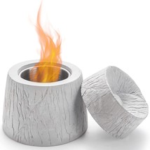 Lagute Tabletop Firepit With Stainless Steel Inside Wall, Concrete, Dark Gray - £35.88 GBP