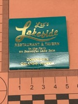 Vintage Matchbook Cover  The Lakeside Restaurant Tavern Orlando,Fl gmg  unstruck - £9.73 GBP
