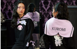 HELLO KITTY Kuromi Dress Up Sailor Hoodie Hooded Sweatshirt Sanrio Junior XL - $98.99