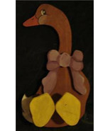 Nice Handmade Wooden Goose, VERY CUTE - £15.56 GBP