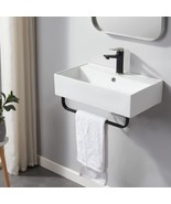 Bathroom Sink with Towel Rack, 21&quot; X 12&quot; Modern Wall Mount - $467.96