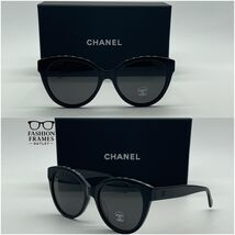 NIB Chanel 5414 Butterfly Black  Acetate Frame with Gray Lenses – 100% A... - $289.10