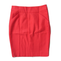 NWT J.Crew Factory The Pencil in Poppy Double Serge Cotton Skirt 0 $75 - $23.76