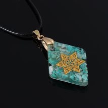 Rope Chain Meditation Ions Chakra Necklace Orgonite Pendant Natural Crystal Sri  - £11.52 GBP+