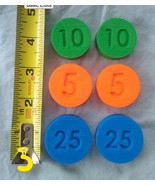 LOT 6 Replacement Coins compatible Fisher Price Cash Register #2073 *201... - $8.80