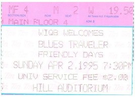 Blues Traveler Konzert Ticket Stumpf April 2 1995 Ann Arbor Michigan - £34.41 GBP