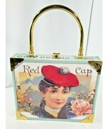  B. Blumenthal&#39;s Genuine Cigar Box Wood Bag Purse Gold Dollar Red Cap - $20.51 CAD